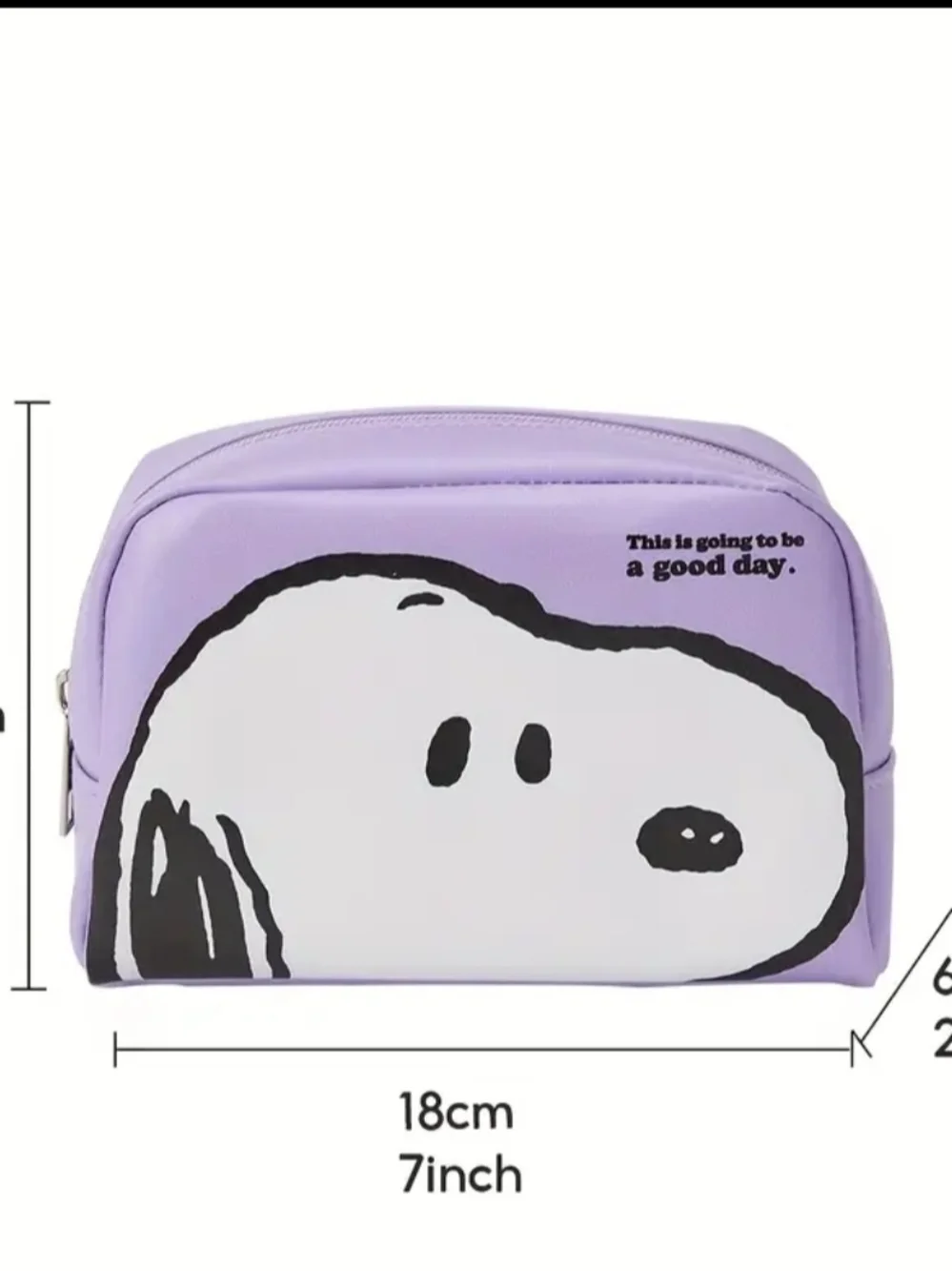 Snoopy Cosmetic Bag Peanuts Pouch Travel Organizer Cute Zipper Toiletry Bag Gift